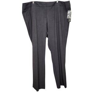 NEW Apt 9 Straight Leg Trousers Womens 24W Gray Dress Pants Office Plus YY06X